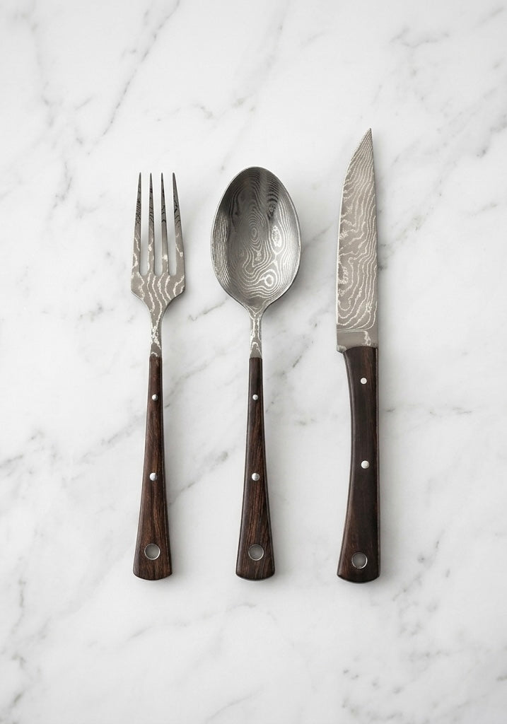 The Damascus Prestige Cutlery Collection Luxury 3-Piece Gift Set