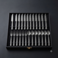ZAVE Cutlery 20-Piece Premium Damascus Steel Dining Collection | Luxury Tableware Set | Elegant Gift Box