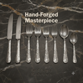 The Heirloom Collection: 20-Piece Hand-Forged Stainless Steel Cutlery Set | Ornate Filigree Design | Luxury Service for Four
