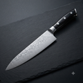 The Obsidian Series: 8-Inch Folded Damascus Steel Chef's Knife | Premium G10 Handle | Professional-Grade Precision Culinary Tool
