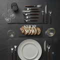20-Piece Luxury Damascus Style Flatware Set Artisan Stainless Steel & Wood Finish Cutlery