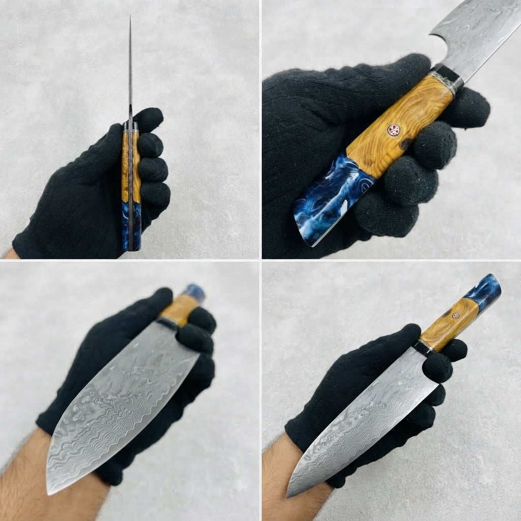 Zave Cutlery Premium Artisan Kitchen Chef Knife – Handcrafted Culinary Tool for Food Preparation