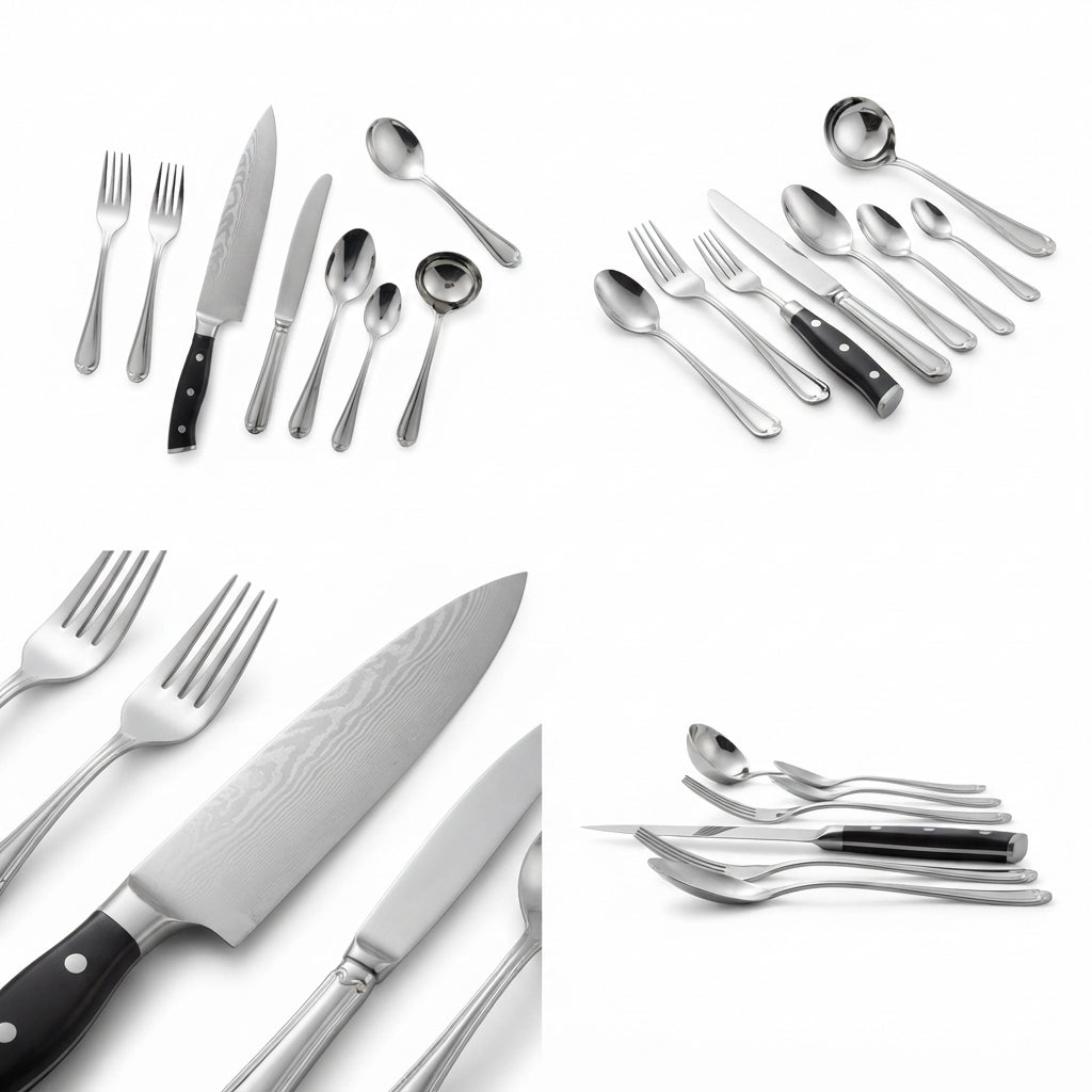 Zave Cutlery Premium Stainless Steel Kitchen Knife and Dining Flatware Set