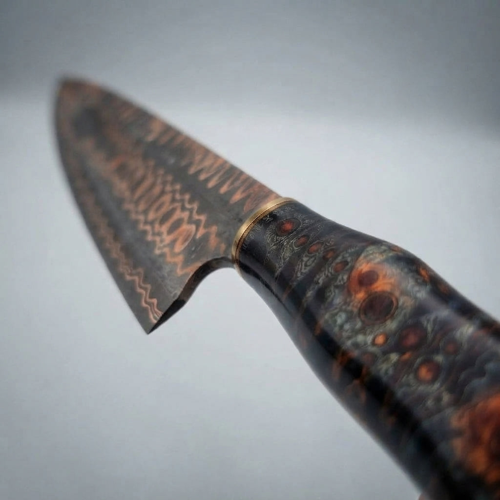 Zave Cutlery Handcrafted Damascus Chef Knife Premium Kitchen & Cooking Utility Tool