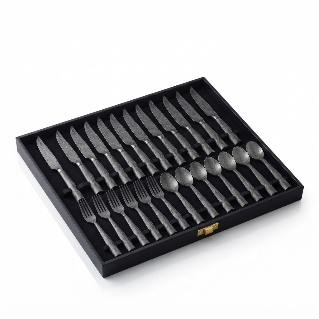 Zave Premium 24-Piece Stainless Steel Cutlery & Dining Set in Presentation Case