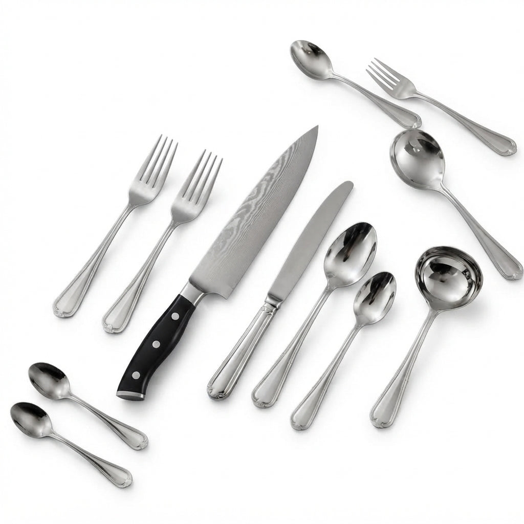 Zave Cutlery Premium Stainless Steel Kitchen Knife and Dining Flatware Set
