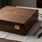 Zave Cutlery Premium Stainless Steel Flatware Set with Wooden Storage Box