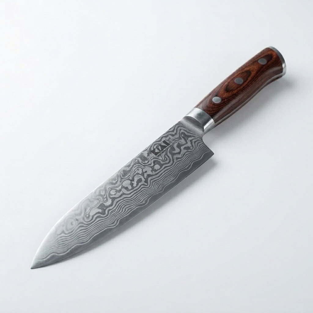 Zave Cutlery Professional Chef's Kitchen Knife – Premium Culinary Tool with Ergonomic Wooden Handle