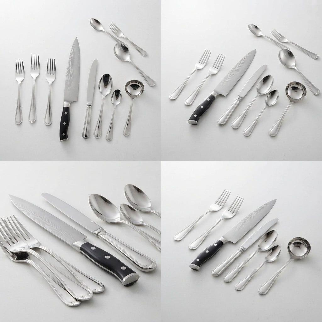 Zave Cutlery Premium Stainless Steel Kitchen Knife and Dining Flatware Set