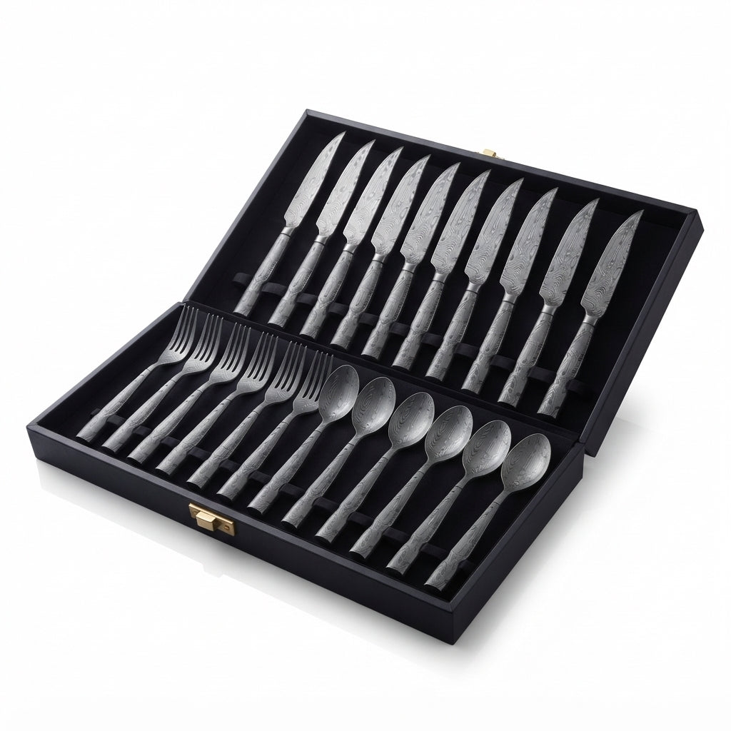 Zave Premium 24-Piece Stainless Steel Cutlery & Dining Set in Presentation Case