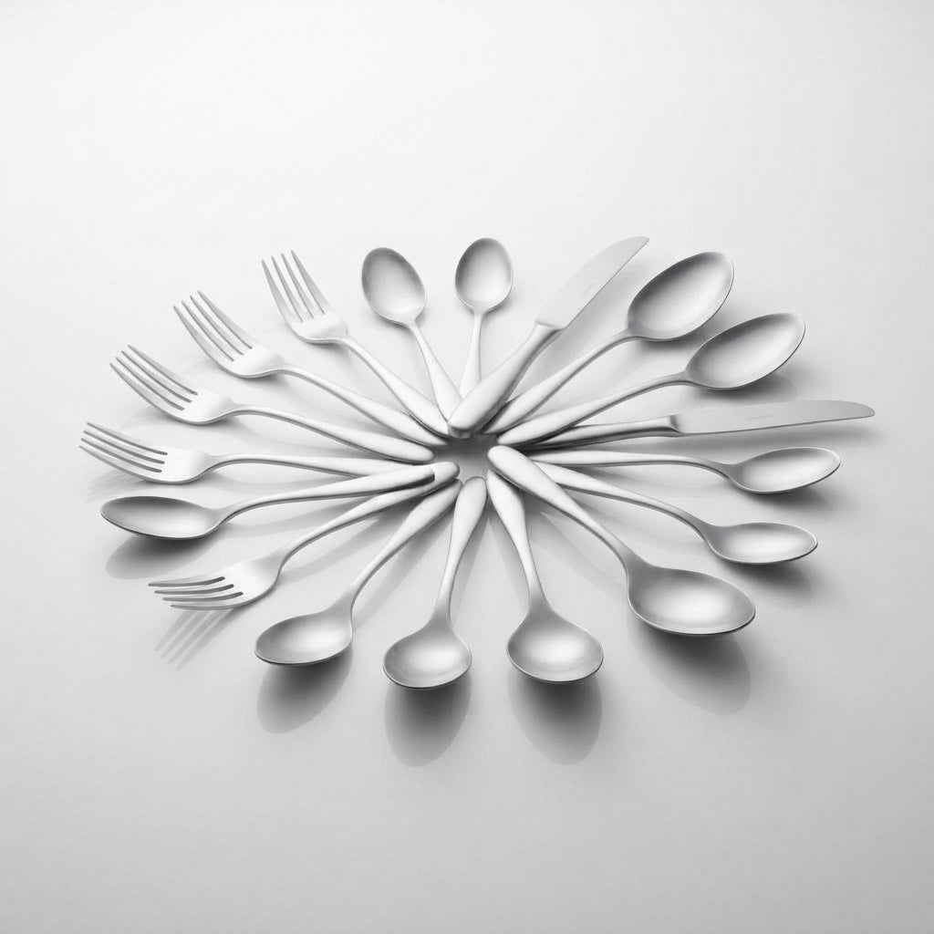 Zave Premium Stainless Steel Modern Cutlery Set – 24-Piece Tableware Collection