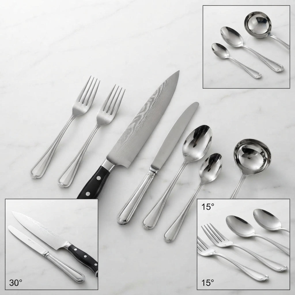 Zave Cutlery Premium Stainless Steel Kitchen Knife and Dining Flatware Set