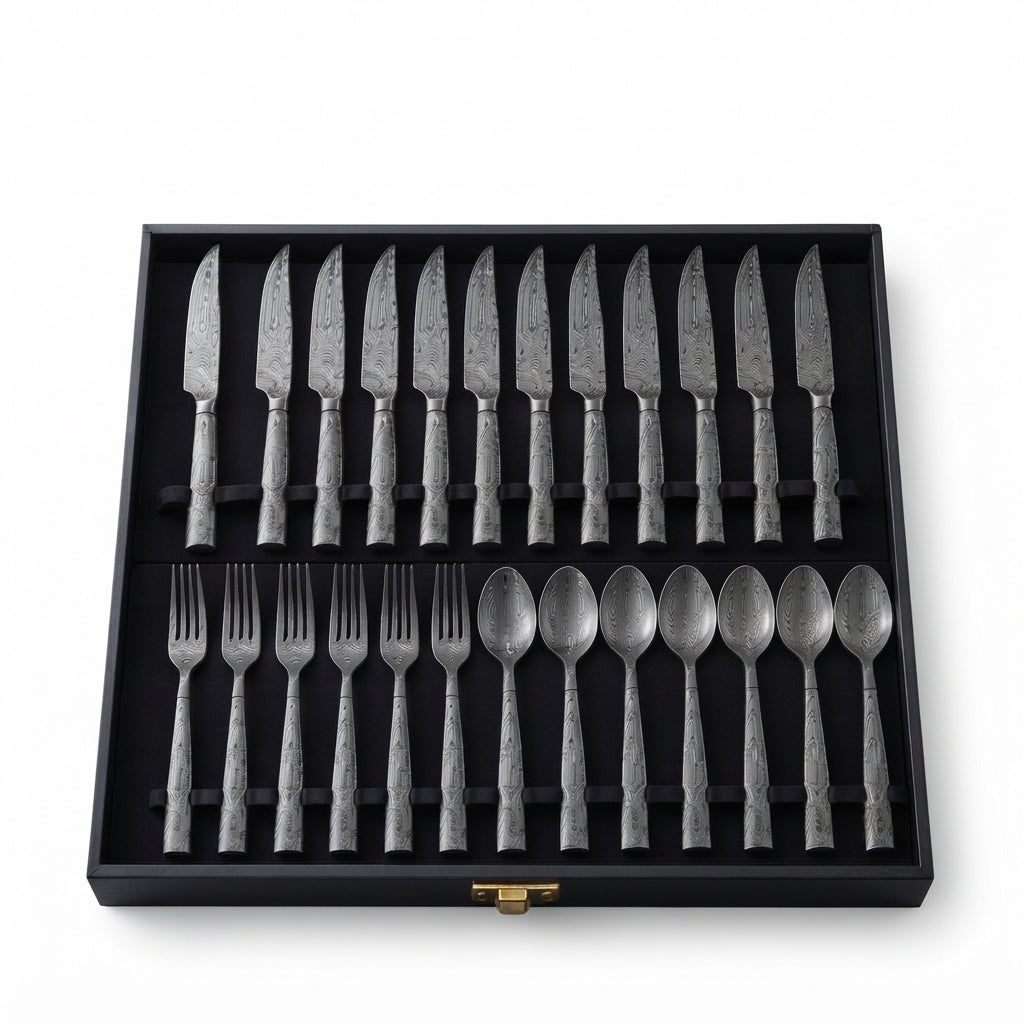 Zave Premium 24-Piece Stainless Steel Cutlery & Dining Set in Presentation Case