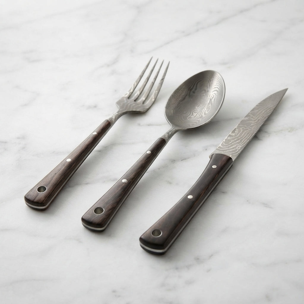 Zave Cutlery Premium Stainless Steel & Wood-Handle Dining Flatware Set